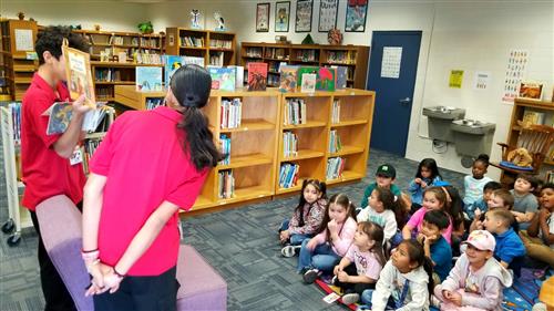 Reading in the library